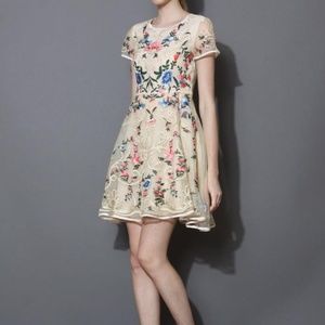 Chicwish Garden Embroidered Organza Dress